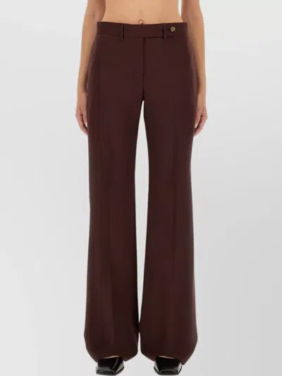 Paul Smith Wide Leg Trousers Belt Loops In Red