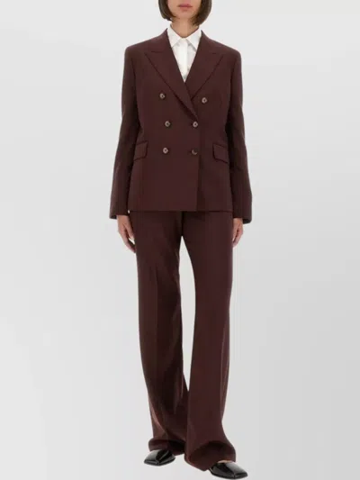 Paul Smith Wide Leg Trousers Belt Loops In Red
