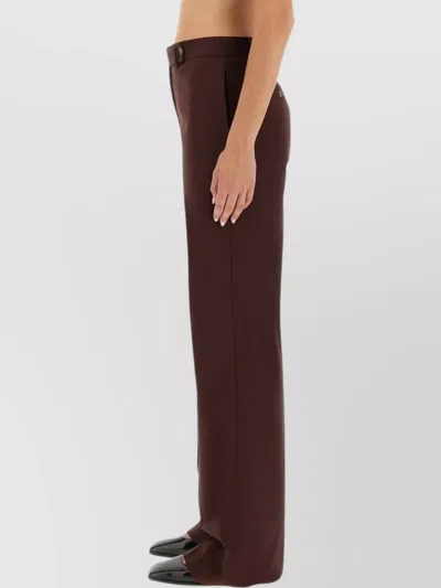Paul Smith Wide Leg Trousers Belt Loops In Red