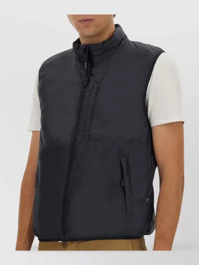 Aspesi Sleeveless High Collar Side Chest Pockets In Green