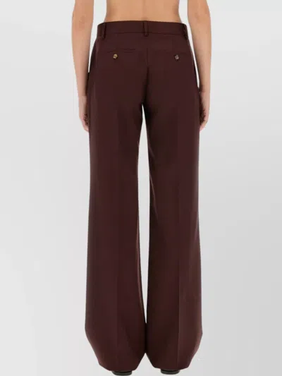 Paul Smith Wide Leg Trousers Belt Loops In Red