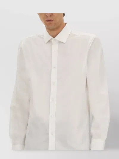 Hugo Boss Mens Boss Regular-fit Long-sleeve Stretch-linen Shirt In White