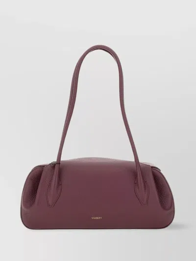 Yuzefi Double Handles Leather Shoulder Bag