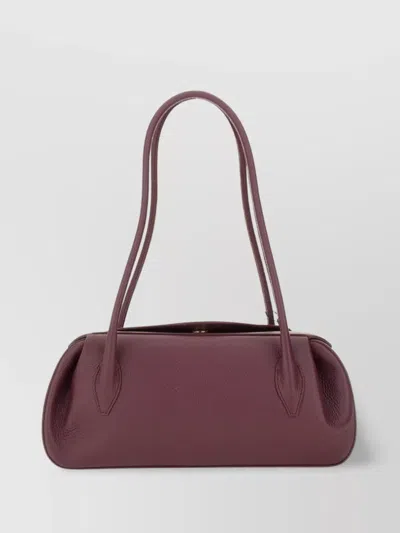 Yuzefi Double Handles Leather Shoulder Bag