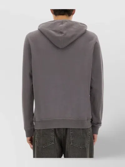 Belstaff Hooded Sweater Drawstring Kangaroo Pocket In Gray