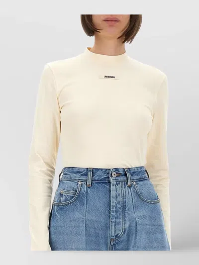 Jacquemus Le Gros Grin Logo-detail Long-sleeve T-shirt In Neutral