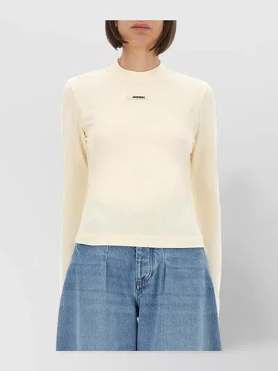 Jacquemus Le Gros Grin Logo-detail Long-sleeve T-shirt In Neutral