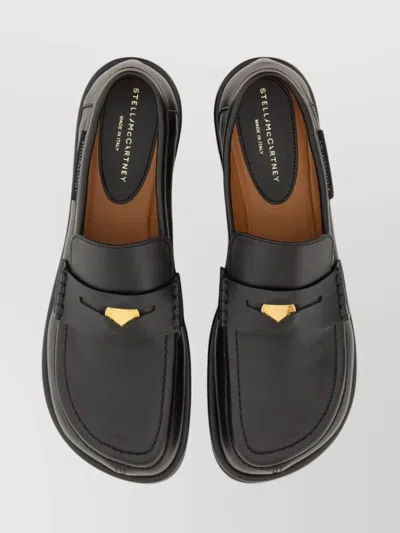 Stella Mccartney Loafers With Gold-tone Detail And Square Toe
