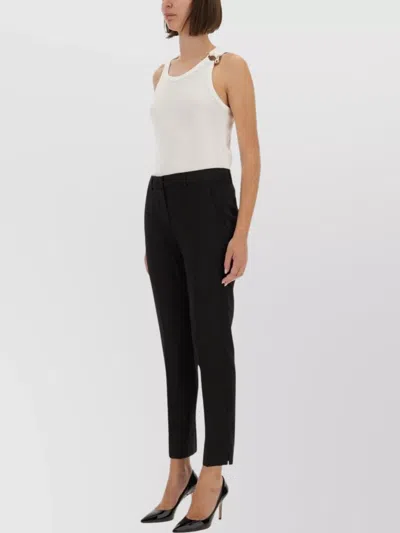 Jean Paul Gaultier Ribbed Texture Scoop Neck Sleeveless Top In White
