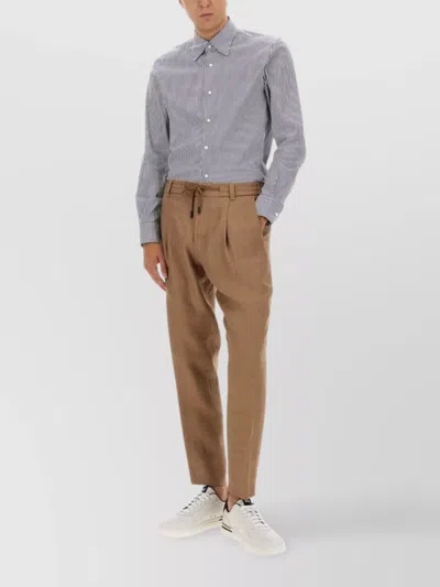 Hugo Boss Shirt Striped Pattern Collar Button-down In Gray