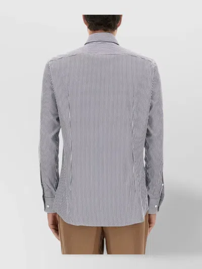 Hugo Boss Shirt Striped Pattern Collar Button-down In Gray