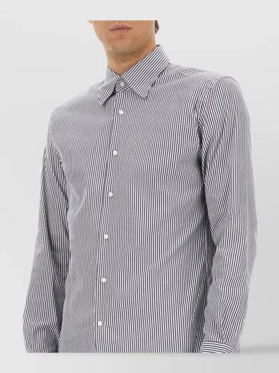Hugo Boss Shirt Striped Pattern Collar Button-down In Gray