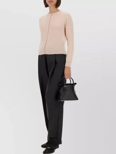 Maison Margiela Knitwear Crew Neck Long Sleeves Ribbed Cuffs In Neutral