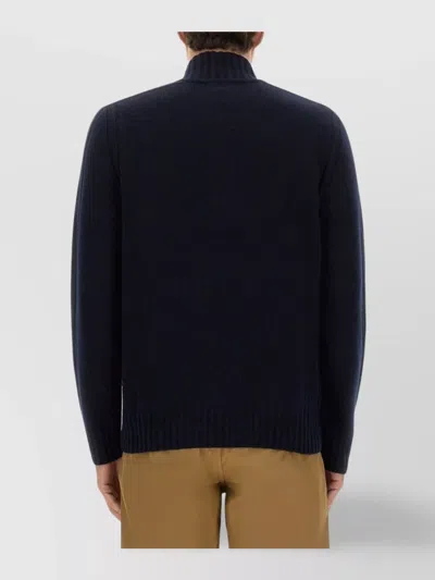 Belstaff High Collar Cuffs And Hem In Blue