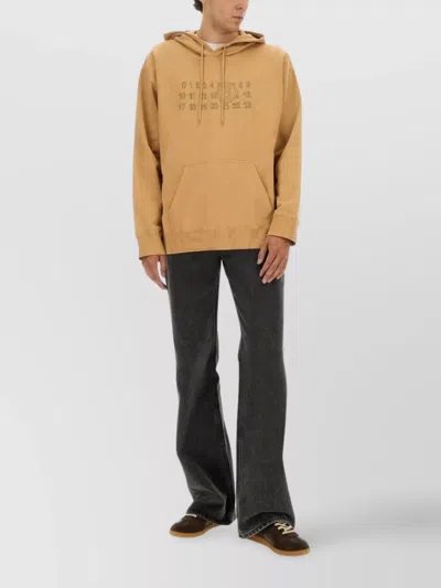 Mm6 Maison Margiela Graphic Print Hooded Sweater In Neutral