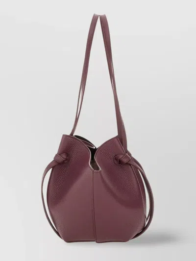 Yuzefi Shoulder Bags With Textured Finish And Long Handles
