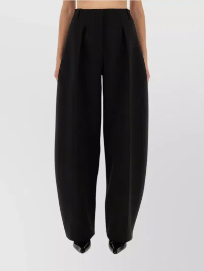 Jacquemus 'le Pantalon Paseo' Black Pants With Belt Loops And Wide Leg