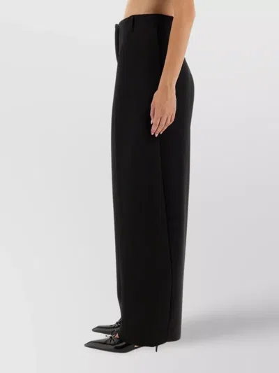 Jacquemus 'le Pantalon Paseo' Black Pants With Belt Loops And Wide Leg
