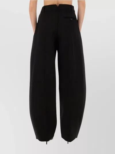 Jacquemus 'le Pantalon Paseo' Black Pants With Belt Loops And Wide Leg