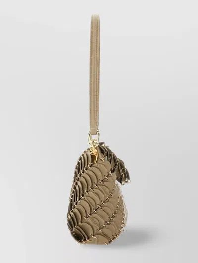 Rabanne Textured Shoulder Bag Gold-tone Hardware