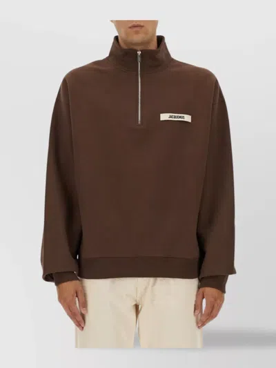 Jacquemus Le Camionneur Gros Grain In Brown