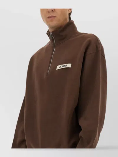 Jacquemus Le Camionneur Gros Grain In Brown