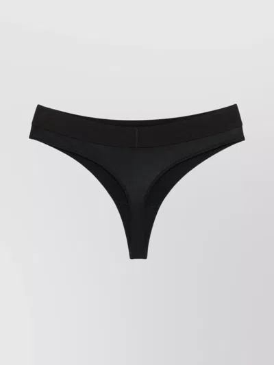 Tom Ford Signature Elastic Waistband Thong In Black