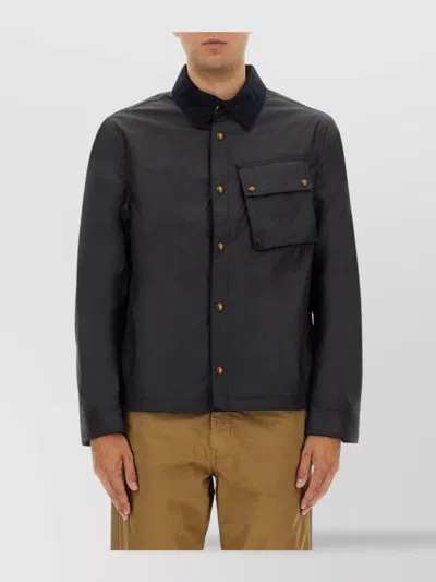 Belstaff Jacket With Chest Pocket And Long Sleeves In Black