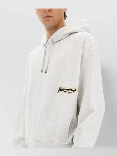 Jacquemus Hooded Sweater With Drawstring And Ribbed Finish