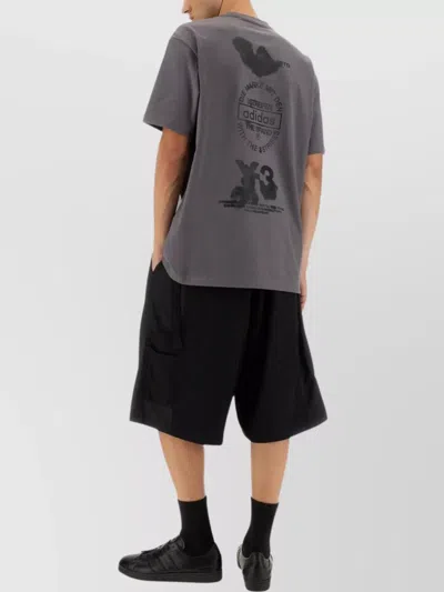 Y-3 Logo-print Crew-neck Tee In Purple