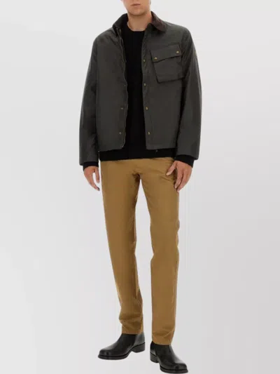 Belstaff Jacket Long Sleeve Chest Pocket In Black