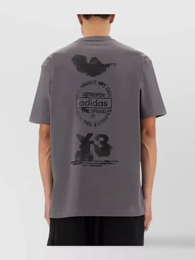 Y-3 Logo-print Crew-neck Tee In Purple