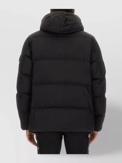 Stone Island Buttoned Pockets Hooded Quilted Jacket