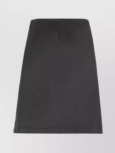 Moncler Skirt High-waisted Zip Detail In Black