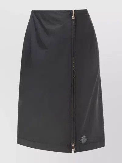 Moncler Skirt High-waisted Zip Detail In Black