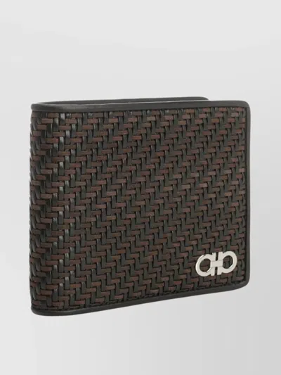 Ferragamo Woven Leather Bi-fold Wallet
