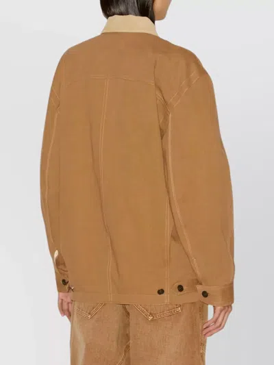 Isabel Marant Ninon Cotton Workwear Jacket Clothing In Orange