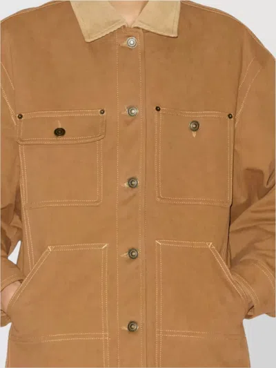 Isabel Marant Ninon Cotton Workwear Jacket Clothing In Orange