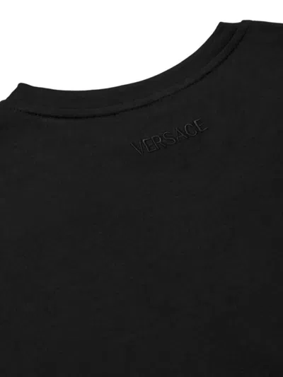Versace Safety Pin Draped T-shirt In Black