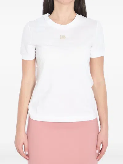 Dolce & Gabbana Women Logo Cotton T-shirt