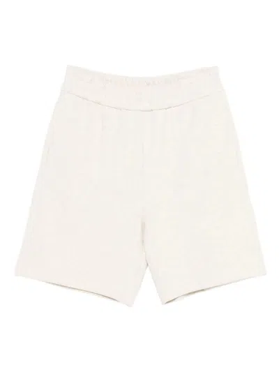 Fendi Relaxed-fit Cotton Blend Shorts In Neutral