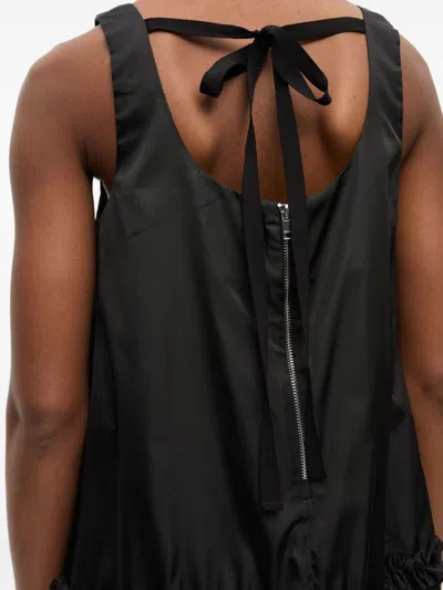 Ganni Zip-fastening Pocket Mini Dress In Black
