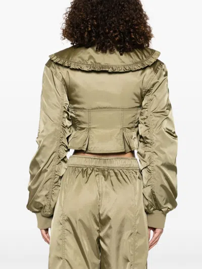 Ganni Short Nylon Bomber Jacket
