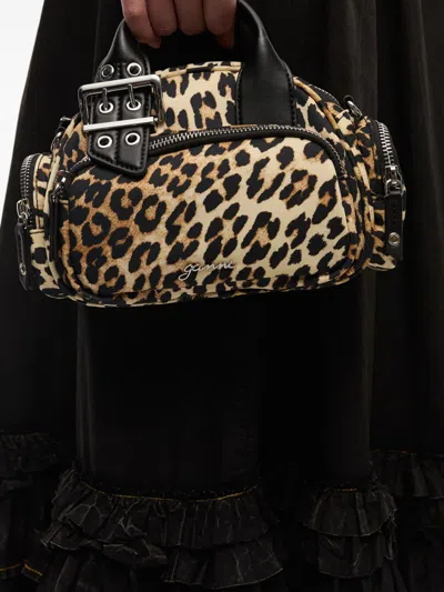 Ganni Leopard-print Tote Bag