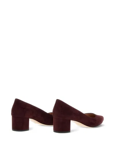 Gianvito Rossi Pointed Toe Block Heel Suede Pumps