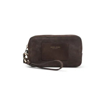 Giorgio Armani Calf Leather Beauty Case Women