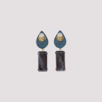 Giorgio Armani Teardrop-rectangular Stone Clip-on Earrings