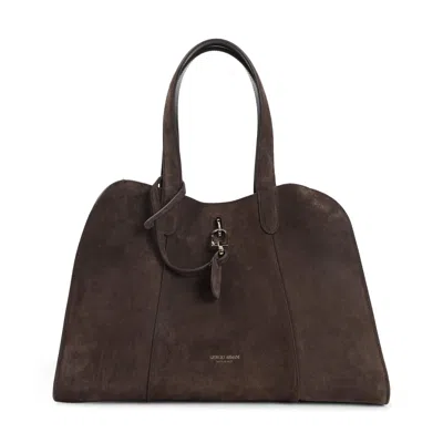 Giorgio Armani Suede Calf Leather Handbag Women