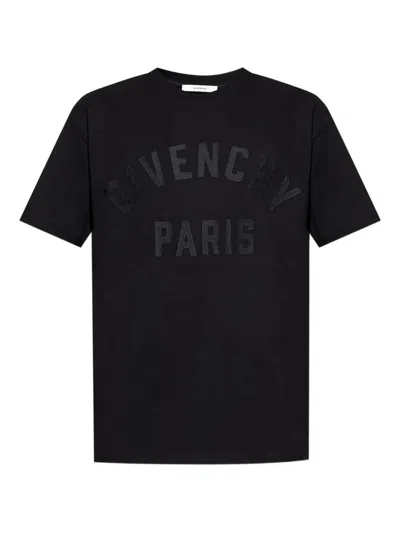Givenchy Logo-print Crewneck T-shirt In Black