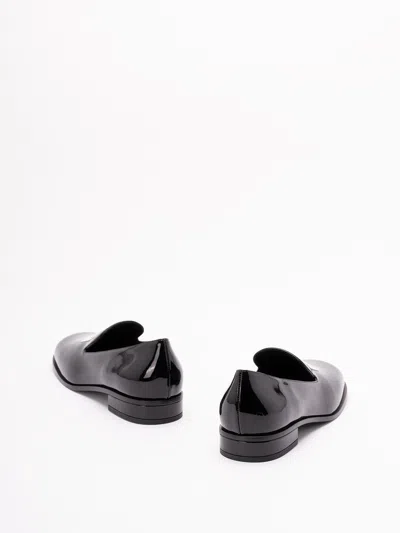 Givenchy Black Patent Leather Tuxedo Loafers Women